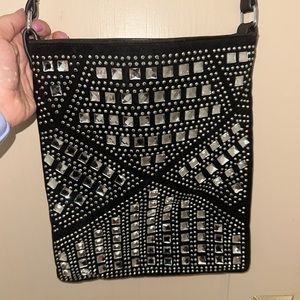 Black Rhinestone Purse
